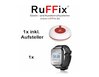 RuFFix ® Komplettset | 1x Funk-Rufbutton + 1x Funk-Armbandpager