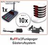 RuFFix ® Komplettset | 10x Pager + 1x Sendeeinheit + 1x Ladegerät - Gästeruf / Personenruf